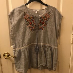 Flowy embroidered blouse